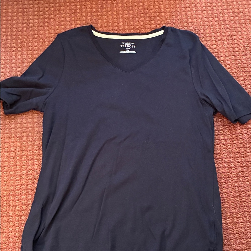 Talbots Black Pima Cotton Tee